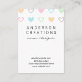 Cute Hartpatroon Visitekaartje (Achterkant)