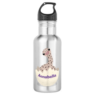Cute hatching baby ostrich cartoon illustration waterfles