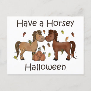 Cute have a Horsey Halloween Horse Feestdagenkaart