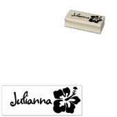 Cute Hawaii Flower Symbol Hawaiian Style Name Text Rubberstempel (Gestempeld)