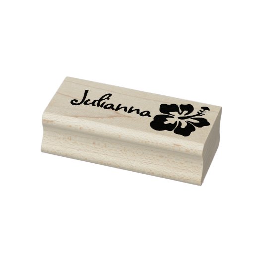 Cute Hawaii Flower Symbol Hawaiian Style Name Text Rubberstempel (Stempel)