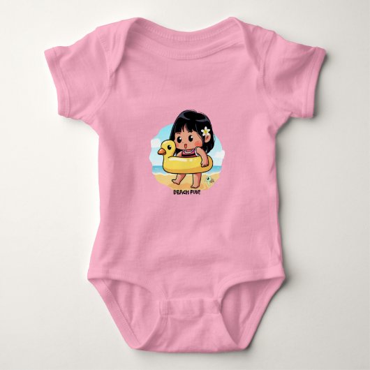 Cute Hawaiian Beach Day Romper (Voorkant)