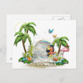 Cute Hawaiian Briefkaart (Voorkant / Achterkant)