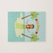 Cute Hawaiian Luau Hula Girl Puzzle (Horizontal)