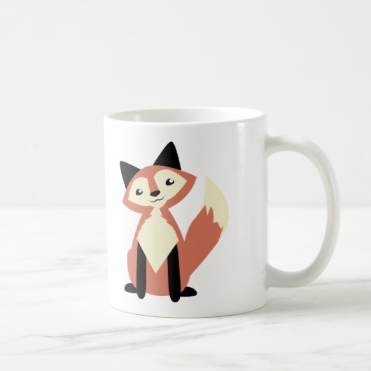 Cute Head-tilt Fox Koffiemok (Rechts)