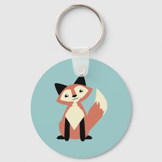 Cute Head-tilt Fox Sleutelhanger (Voorkant)