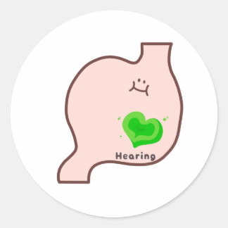 Cute healing organ art ronde sticker