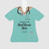 Cute Healthcare Hero Worker Appreciation Scrub Top Ornament (achterkant)