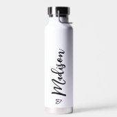 Cute Heart Calligraphy Personalised Black White Waterfles (Links)