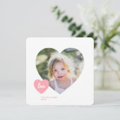 Cute Heart Classroom Photo Carrée Carte Valentines (Debout devant)