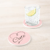 Cute Heart Doodle Zandsteen Onderzetter (Zijkant)