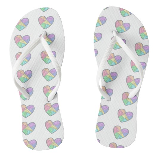cute heart flip flops (Voetbed)