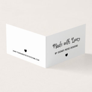 Cute Heart gemaakt met Love Hang Label Visitekaartjes