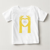 Cute Heart Hands Baby Tee (Voorkant)