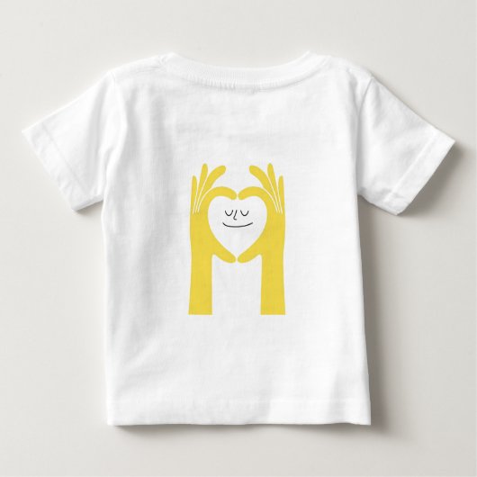 Cute Heart Hands Baby Tee (Achterkant)