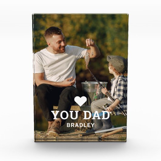 Cute HEART LIEFT U DAD Photo Names Fotoblokken (Voorkant)