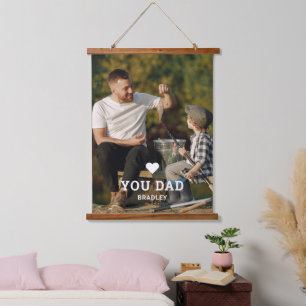Cute HEART LIEFT U DAD Photo Names Hangend Wandkleed