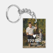 Cute HEART LIEFT U DAD Photo Names Sleutelhanger (Voorkant Links)