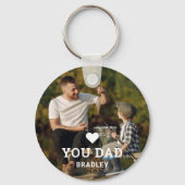 Cute HEART LIEFT U DAD Photo Names Sleutelhanger (Achterkant)