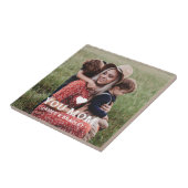 Cute HEART LIGT U MOM Moederdag Foto Tegeltje (Zijkant)