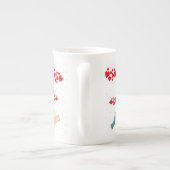 Cute Heart Love Bird Valentijnsdag Porselein Kop (Achterkant)