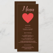 Cute Heart Menu (Voorkant / Achterkant)