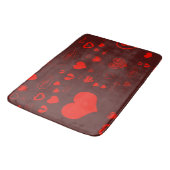 Cute Heart Modern Red Pattern Badmat (Gekanteld)