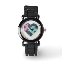 Cute Heart Notitieboek silverglitter Blue PinkMODE