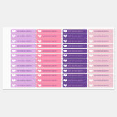 Cute Heart Paars PInk Violet Labels (Vel)