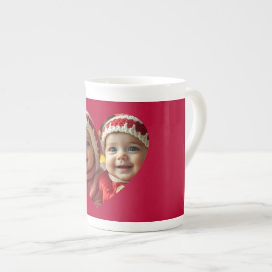 Cute Heart Photo Mug (Devant droit)