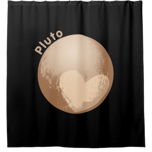 Cute Heart Pluto Douchegordijn (Voorkant)