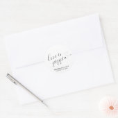 Cute Heart Popcorn Favors Modern Wedding Ronde Sticker (Envelop)