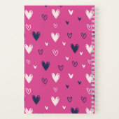 Cute Heart Potlood Stoodle Pattern Sweet Love Pink Notitieboek (Achterkant)