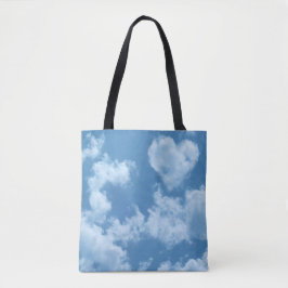 Cute Heart Shaped Cloud in Blue Sky Cheful Happy Draagtas