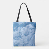 Cute Heart Shaped Cloud in Blue Sky Cheful Happy Draagtas (Achterkant)