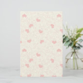 Cute Hearts Background Briefpapier (Staand voorkant)