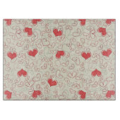 Cute Hearts Background Snijplank (Voorkant)