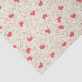 Cute Hearts Background Tissuepapier (Detail)