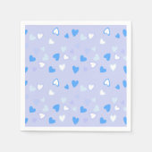 Cute Hearts Blue Servet (Voorkant)