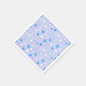 Cute Hearts Blue Servet (Hoek)