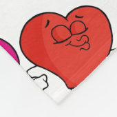 Cute Hearts Fleece Deken (Hoek)