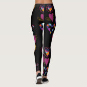 Cute hearts love , jarig leggings (Achterkant)