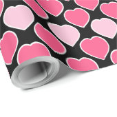 Cute Hearts Love Valentijnsdag Pattern Cadeaupapier (Rol Hoek)