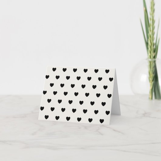 Cute Hearts Motif en noir et blanc chic (Devant)