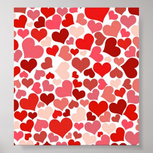 Cute Hearts Poster (Voorkant)