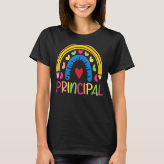 Cute Hearts Principal Inspire Boho Rainbow appreci T-shirt