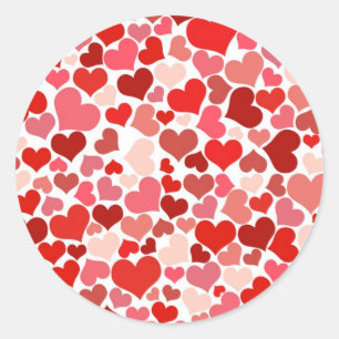 Cute Hearts Ronde Sticker