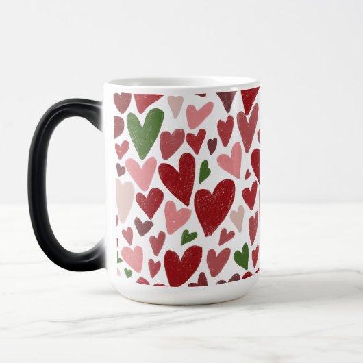 Cute hearts valentine's  day Mug (Gauche)