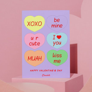 Cute Hearts XOXO Wees van mij Valentijnskaart Feestdagen Kaart