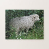 Cute Hebzuchtige Schaap Eet Puzzel Legpuzzel (Horizontaal)